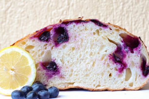 Lemon Blueberry Sourdough, Blueberry Sourdough, Sourdough Focaccia Recipe, Artisan Sourdough Bread Recipe, Sourdough Focaccia, Making Sourdough Bread, Sourdough Loaf, How To Store Bread, Artisan Bread Recipes