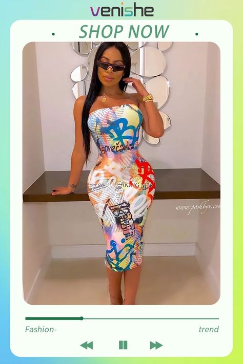 #venisheofficial #venishe #venishebassador #instafashion #cute #fashionable #hot #popular #vibes #blackgirlmagic #blackgirlfashion #blackgirlshairstyles #blackgirlaesthetic #womensfashion #womenclothing #Boutique#Dress Tube Dresses, Summer Flower Dress, White Print Dress, Cheap Dresses Online, Printed Bodycon Dress, Tea Length Dresses, Wholesale Dress, Bodycon Midi, Tube Dress