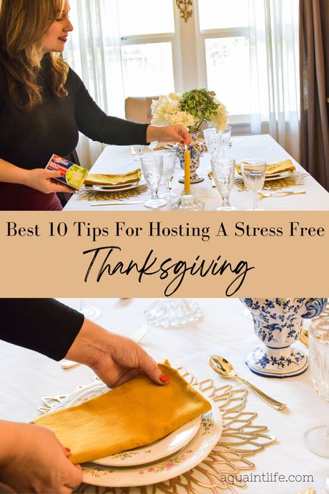 Today I am sharing my very best tips for hosting a stress free Thanksgiving. Whether you are a brand new homemaker hosting for the first time or you are a little rusty. These tips will have you hosting like a boss. #hostingthanksgiving #entertainingtips #tipsforhostingastressfreethanksgiving #homemaking Getting House Ready For Thanksgiving, How To Host Thanksgiving, Hosting Thanksgiving First Time, Tips For Hosting Thanksgiving, Hosting Tips Of The Season, Preparing To Host Thanksgiving, Canned Cranberry Sauce, Buttery Pie Crust, Dinner Event