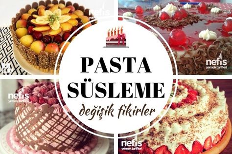 Evde yaş pasta süsleme fikirleri! Birbirinden leziz 10 farklı pasta süsleme şekli, pratik ve kolay ev yapımı tarifler eşliğinde tek tıkla sizin mutfağınızda! Healthy Breakfast Bowl, Decorating Kitchen, Iftar, Baklava, Food Videos, Acai Bowl, Yogurt, Tart, Clean Eating