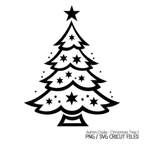 Christmas Tree Svg Free, Deer Png, Christmas Tree Silhouette, Christmas Tree Graphic, Christmas Tree Svg, Kawaii Illustration, Cute Christmas Tree, Animal Wildlife, Black Silhouette