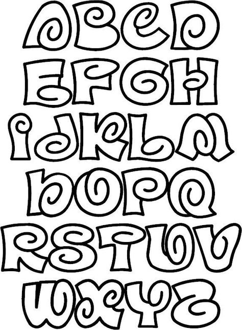 Alfabet Font, Writing Fonts, Alfabet Letters, Hand Lettering Fonts, Hand Lettering Alphabet, Lettering Alphabet Fonts, Alphabet Coloring Pages, Creative Lettering, Pola Sulam