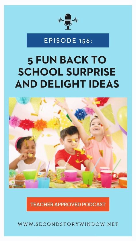 Fun back to school surprise and delights for the return to school! On this episode of the Teacher Approved podcast, we’re sharing our five easy back-to-school surprise-and-delight ideas that you can use in your classroom this school year. We’ve come up with five ways to incorporate back-to-school surprise and delight at the beginning of the school year while also providing you with examples you can easily implement in your classroom. Teacher And Student Relationship, Third Grade Resources, First Week Of School Ideas, School Lesson Plans, Teaching Second Grade, Teaching Third Grade, Third Grade Classroom, Teacher Planning, 4th Grade Classroom