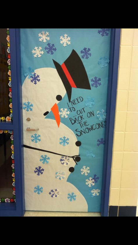 Snowman door decoration cot classroom winter door Penguin Classroom Door, January Door Decorations, Winter Door Decorations Classroom, Winter Classroom Door, Classroom Door Decorating, Preschool Door, Door Decorations Classroom Christmas, Holiday Door Decorations, Christmas Classroom Door