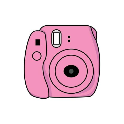 Polaroid Camera Doodle, Polaroid Camera Drawing, Camera Vector Illustration, Camera Vector, Camera Cartoon, Camera Drawing, Cute Camera, Polaroid Camera, Illustration Photography