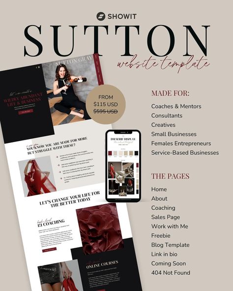 Discover the epitome of elegance with Styled Web Shop’s collection of sophisticated website templates. Elevate your personal brand with these meticulously crafted designs, offering a seamless blend of style and functionality. Transform your online presence into a refined showcase that captivates and resonates. Perfect for entrepreneurs seeking an elegant touch to elevate their digital identity. The 50% off launch offer is still on and going soon and you will never see them at this price e... Digital Identity, Style Web, Brand Stylist, Personal Brand, Website Templates, Online Presence, Personal Branding, Website Template, Design Crafts