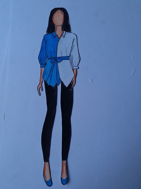 Casual Wear top Casual Illustration Fashion Sketches, Casual Wear Dress Drawing, Top Sketches Fashion Illustrations, Fashion Illustration Casual Wear Sketch, Casual Wear Sketch, Casual Wear Illustration Sketches, Casual Wear Illustration, Models Drawing, Sketch Dress