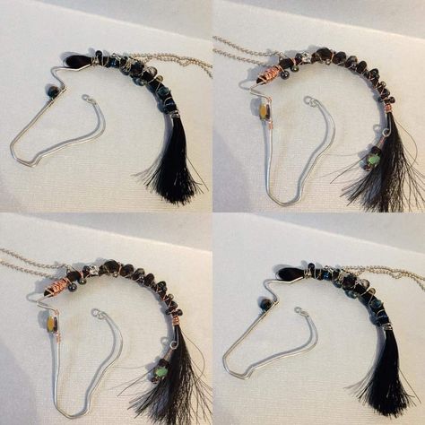 Horse Necklace Diy, Horse Hair Ideas Memorial, Horse Jewelry Diy, Horse Ornaments Diy, Horse Loss, Horse Hair Bracelet, Diy Horse, Horse Memorial, Horse Hair Jewelry