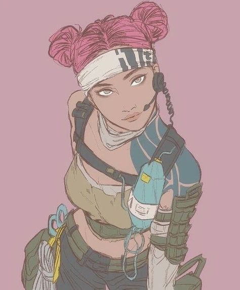 Lifeline Apex Fanart, Ps4 Pfp, Lifeline Apex, Gamer Tags, Fantasy Posters, Female Character Concept, Apex Predator, Titanfall, Dark Art Drawings