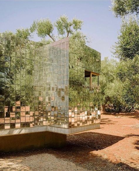 Slow Roads, Shelter Design, Hillside House, Mini Houses, Casa Container, Puglia Italy, Arch Daily, Glass Facades, Olive Trees