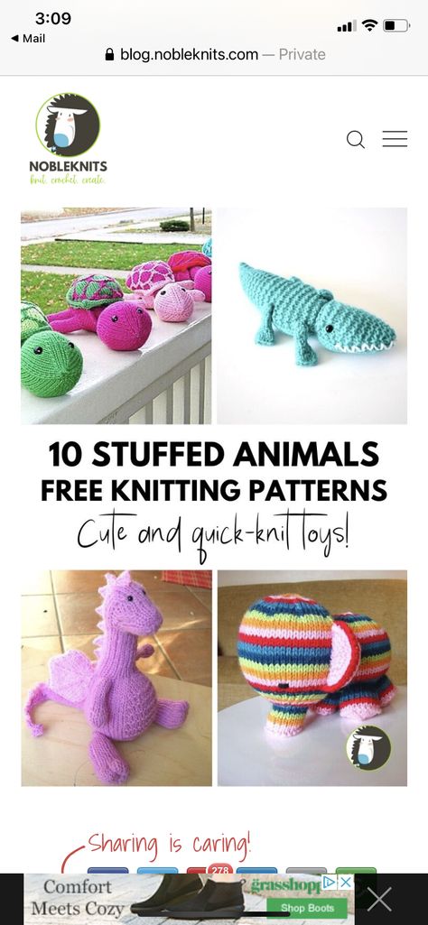 Stuffed Animal Knitting Patterns, Knitted Gifts, Knitting Projects Free, Animal Knitting, Knitted Stuffed Animals, Easy Knitting Patterns Free, Knitted Toys Free Patterns, Knit Toys, Animal Knitting Patterns