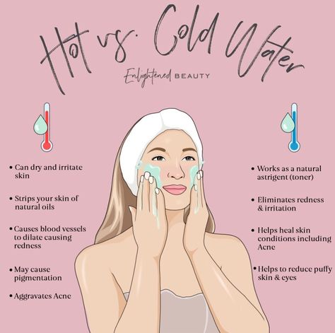 Hot or Cold Water? What's the Best Temperature for Washing Your Face? — Enlightened Beauty by Morgan Elizabeth How Many Times Should You Wash Your Face, Wash Face With Cold Or Hot Water, Cold Water Facial, How To Wash Your Face Properly, Beginner Skin Care Routine, Skincare Facts, Morgan Elizabeth, Washing Your Face, Holistic Skin Care