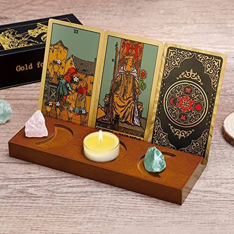 Witch Divination, Ideas Ceramica, Tarot Card Holder, Reading Table, Wiccan Altar, Altar Decor, Triple Moon, Altar Decorations, Tarot Card