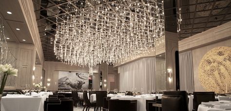 Luxury Restaurant Interior, Fusion Restaurant, Chic Lounge, Luxury Restaurant, City Restaurants, Modern Restaurant, Restaurant Lighting, Nyc Restaurants, Restaurant Furniture