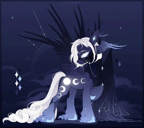 Mlp Luna Redesign, Mlp Princess Oc, Princess Luna Redesign, Mlp Fan Art Oc, Princess Luna Fanart, Mlp Moondancer, Mlp Oc Alicorn, Mlp Princess Celestia, Unicorn Drawings