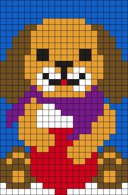 Poodle Perler Bead Pattern, Dog Perler Bead, Fuse Bead Patterns, Pattern Maker, Kandi Patterns, Bead Sprite, Photo Pattern, Bead Pattern, Perler Patterns