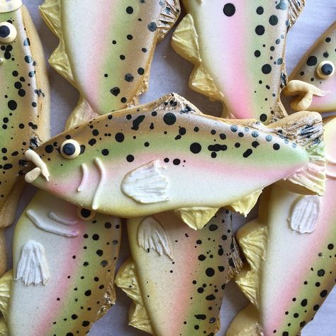 Idaho Boise, Fish Cookie, Fish Cookies, Crazy Cookies, Sea Cakes, Spring Cookies, Summer Cookies, Kids Party Food, Pretty Cookies