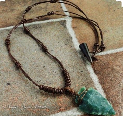 Gem Studio, Braided Jewelry, Men's Necklaces, Studio Jewelry, Leather Choker Necklace, Green Jasper, Earth Art, Creature Comforts, Gemstones Jewelry