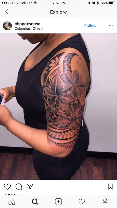 Hawaiian Tattoos For Women, Neck Tattoo Women, Tribe Tattoo, Lace Sleeve Tattoos, Polynesian Tattoos Women, Feminine Skull Tattoos, Animal Tattoo Ideas, Feminine Tattoo Sleeves, Cross Tattoos For Women