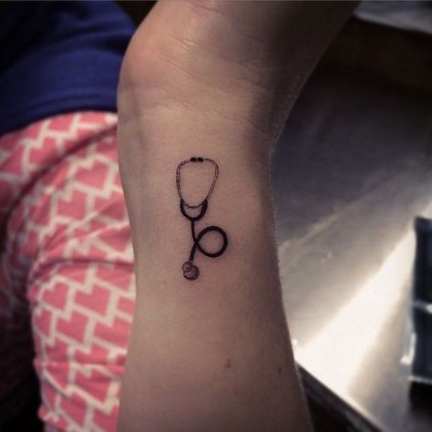 Nursing Tattoos, September Tattoo, Stethoscope Tattoo, Tattoos Pinterest, Medical Tattoo, Nurse Tattoo, Tattoo Time, Petit Tattoo, Girly Tattoos