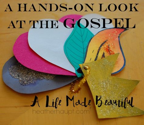 The Good News Of The Gospel Craft, Eternal Life Craft, Wordless Book Crafts For Kids, Share The Gospel Craft, Sharing The Gospel Craft For Kids, Gospel Craft, Gospel Presentation, Kindergarten Sunday School, Heart Lesson