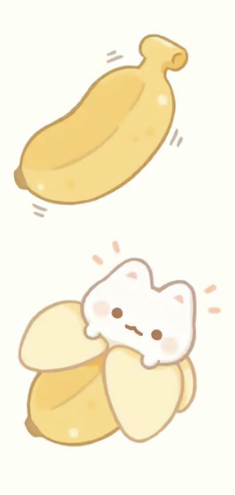 Cute Food Drawings Aesthetic, Kawaii Food Animals, Chibi Animals, Chibi Food, Cute Images For Wallpaper, Chat Kawaii, Food Cartoon, Cute Food Drawings, Cute Doodles Drawings