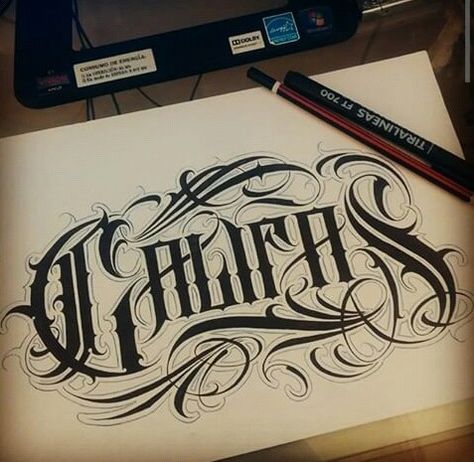 CALIFAS 1993 Tattoo, Tattoo Lettering Alphabet, Tattoo Fonts Alphabet, Tattoo Lettering Design, Chicano Lettering, Aztec Tattoo Designs, Tattoo Lettering Styles, Lettering Letters, Graffiti Tattoo