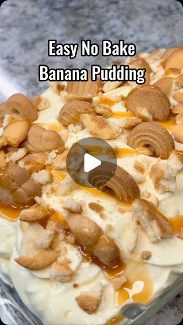 Katie Cross on Instagram: "Easy No Bake Banana Pudding!! Its the oerfect dessert for upcoming summer get togethers! 🔥🔥 #nobake #dessert #bananapudding #easyrecipe #quickrecipes" Easy No Bake Banana Pudding, Banana Pudding Simple, Banana Pudding With Shortbread Cookies, Oven Baked Banana Pudding, Banana Pudding Recipes Homemade, No Bake Banana Pudding Dream Dessert, Basic Banana Pudding, Easy Banana Pudding Recipe, Easy Banana Pudding