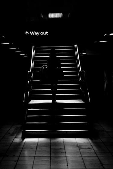 Saatchi Art Artist Markus Wachter; Photography, “Way Out” #art Sketch Portrait, Drawing Black, Foto Tips, Photo B, Foto Art, Dark Photography, Art Sketch, Black White Photos, Chiaroscuro