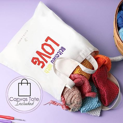 Discover the joy of crocheting with our all-inclusive crochet kit for beginners, kids, and adults. This crochet set features 15 vibrant yarn colors, 21 hooks, and 37 bonus accessories. Learn to crochet easily with our comprehensive kit, complete with stitch holders, markers, counters, and more. Stay organized on the go with the convenient tote bag included. Start creating beautiful crochet projects today! Stitch Counter, Crochet Kits, Crochet Hook Set, Christmas On A Budget, Crochet Set, Yarn Ball, Crochet Kit, Kits For Kids, Crochet For Kids