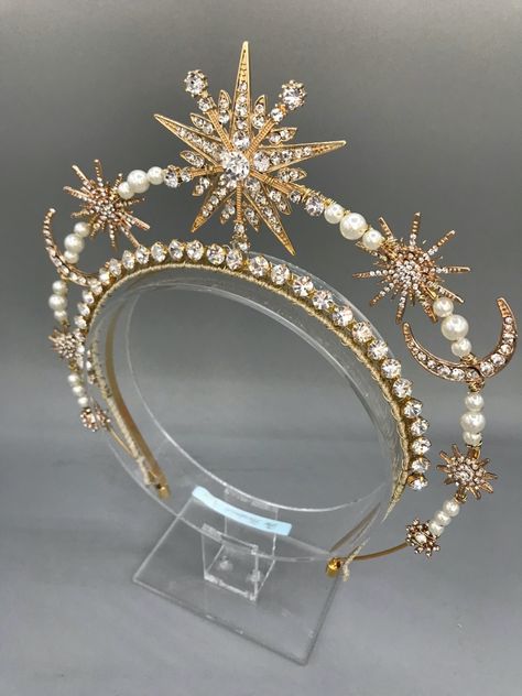 Star Themed Crown, Celestial Halo Crown, Wedding Halo Crown, Starry Crown, Whimsical Rings, Celestial Crown, Whimsical Ring, Star Crown, Fantasy Star