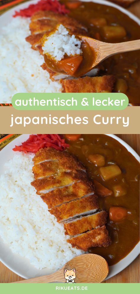 Die japanische Variante des Currys ist ein beliebtes Gericht, da es sehr lecker, schnell und einfach zubereitet ist. Die Kartoffeln, Karotten und Zwiebeln harmonieren mit der intensiven, herzhaften Curry Sauce. Das Chicken oder Tofu Katsu (für die vegane Variante) mit einer knusprigen Panko-Panade macht das ganze perfekt. Zaubere dir jetzt das köstliche Curry mit Reis ganz einfach Zuhause mit diesem Rezept! Kare Raisu, Tofu Katsu, Easy Taco Salad Recipe, Chicken Katsu Curry, Easy Baked Ziti, Dinner Party Dishes, Grilled Chicken Tenders, Katsu Curry, Beef Stroganoff Easy