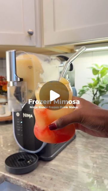 Dabrionne on Instagram: "Ninja Kitchen did it again with the Ninja Slushi machine. Made this frozen mimosa and it was delicious. 10/10.  #NinjaKitchen #NinjaSlushi" Ninja Creami Slushie, Slush Machine Recipes, Ninja Slushie Machine, Slushie Ideas, Ninja Slushie Recipes Alcohol, Ninja Slushie Machine Recipes, Ninja Slushie Recipes, Frozen Mimosa, Slushy Recipes