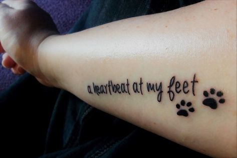 70+ Best Paw Print Tattoo Ideas for Dog Lovers | Page 6 of 15 | The Paws Half Sleeve Dog Tattoos For Women, Memory Paw Print Tattoo, Dog Print Tattoos For Women, Heartbeat Dog Tattoo, Multiple Paw Print Tattoo Ideas, When I Needed A Hand I Found A Paw Tattoo, Dog Paw Tattoos For Women Arm, Multiple Dogs Tattoo, Dog Quote Tattoo