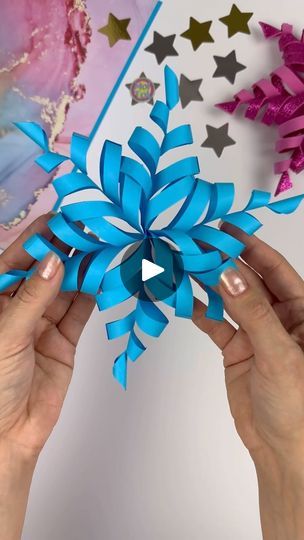 8.2K views · 505 reactions | DIY 3D snowflake ❄️#moitoiart#snowflake #papercrafts #papercut#papersnowflakes #decoration #christmasdecorations #newyork #hollywood #california #paris #london#usa #boston #washington | Moi.Toi.art Snowflake 3d With Paper, 3d Snowflake Diy, 3d Paper Snowflakes Diy, Colorful Snowflakes, Winter Classroom Decorations, 3d Paper Snowflakes, 3d Snowflake, Paper Snowflakes Diy, Snowflakes Art