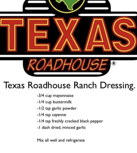 Texas Roadhouse Ranch Dressing Recipe, Texas Roadhouse Ranch, Texas Roadhouse Ranch Dressing, House Ranch Dressing, House Dressing Recipe, Greek Recipes Dessert, Creole Mustard, Homemade Sauce Recipes, Ranch Dressing Recipe