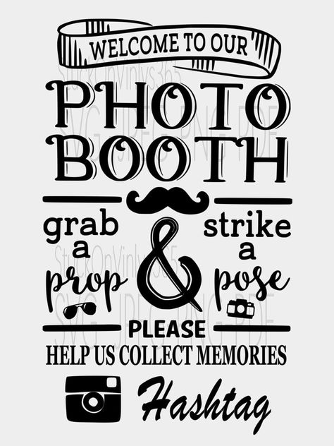 wedding photobooth svg photobooth printable wedding decor image 1 Wedding Photobooth Sign, Class Reunion Planning, Photobooth Sign, Photo Booth Props Birthday, Wedding Photobooth, Photo Booth Sign, Svg Wedding, Silhouette Tutorials, Diy Photo Booth