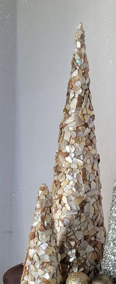 Mosaic Seashell Tree Nautical Beach Theme Décor Handmade - Etsy Dollar Tree Nautical Decor, Coastal Centerpiece, Beach Centerpiece, Beachy Christmas Decor, Seashell Tree, Beachy Christmas Tree, Nautical Christmas Tree, Seashell Centerpieces, Lace Christmas Tree