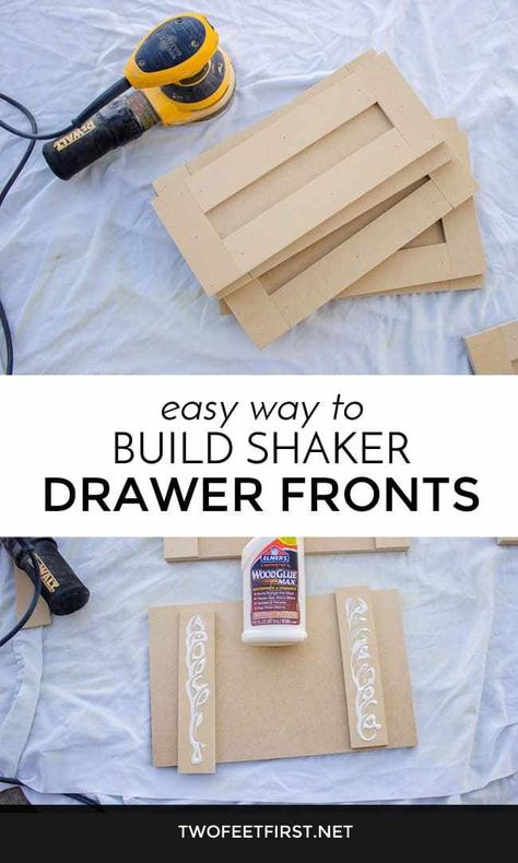 Shaker Drawer Fronts, Cabinet Update, Drawers Ideas, Shaker Style Cabinet Doors, Shaker Cabinet Doors, Diy Cabinet Doors, Kitchen Favorites, Shaker Style Cabinets, Shaker Furniture