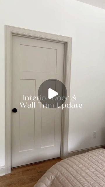 1,856 likes, 326 comments - sosimplyjessica on August 17, 2022: "You know when you tell yourself it’s only going to be 2 doors and a few pieces of trim, and you end up painting 8 doors and an entire hallway 🤣 Obsessed doesn’t come close 😍 Trim and Door: BM Revere Pewter". Hallway Wall And Door Colors, Painting Trim And Doors Same Color As Walls, Painted Doors And Frames Interior, Color Trim And Doors, Revere Pewter Trim And Doors, Painted Hallway Doors Interior, Revere Pewter Wainscoting, Taupe Trim And Doors Interior, Contrast Interior Doors