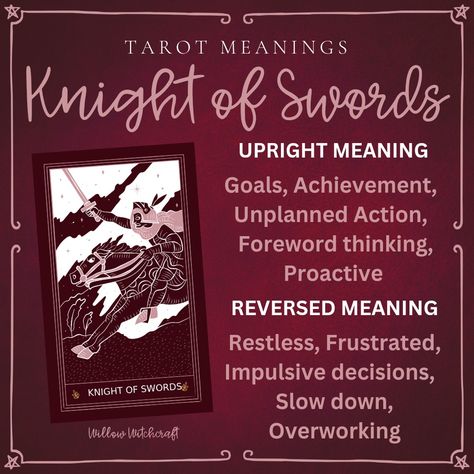 Knights Of Swords Tarot Meaning, Knight If Pentacles Tarot Meaning, Knight Tarot Meaning, Knight Of Wands Tarot Meaning, Knight If Wands Tarot Meaning, Tarot 101, Knight Of Swords, Learning Tarot, Tarot Cards For Beginners