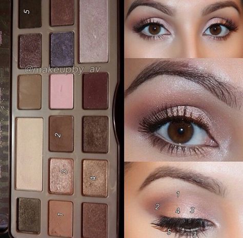 Chocolate Bar Palette Looks, Chocolate Bar Makeup, Eyebrow Images, Hd Make Up, Too Faced Chocolate Bar, Bar Palette, Chocolate Bar Palette, Too Faced Chocolate, Makeup Over 50