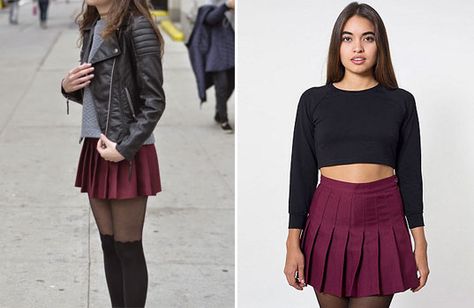 NEED IN MY LIFE (via bymichaelachristine.com) Skirt Outfits Grunge, Trendy Skirt Outfits, American Apparel Tennis Skirt, American Apparel Skirt, Skirt Tutorial, Winter Skirt Outfit, Pleated Tennis Skirt, Trendy Skirts, Sewing Skirts