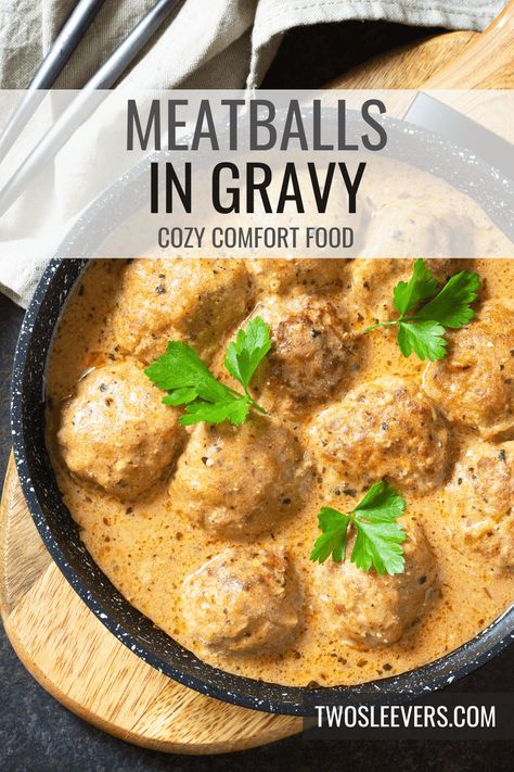 Gravy Meatballs, Easy Meatballs And Gravy, Frozen Meatball And Gravy Recipes, Meatballs And Mashed Potatoes Gravy, Meatballs And Brown Gravy Easy, Meatballs With Brown Gravy Recipes, Meatballs In Brown Gravy Recipes, Meatballs And Gravy Over Mashed Potatoes, Meatballs And Gravy