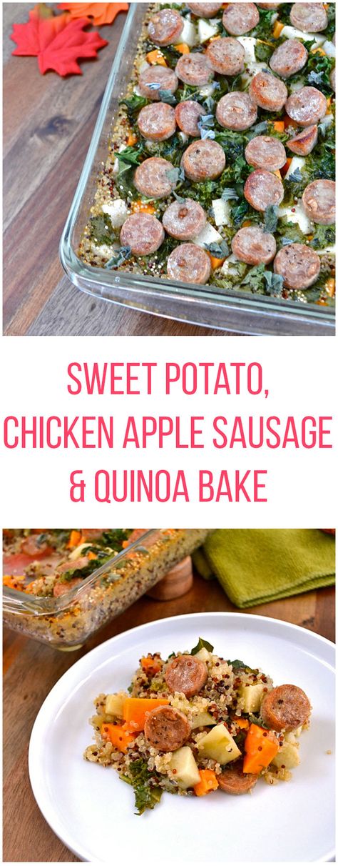 Kale Bake, Quinoa With Chicken, Sausage Quinoa, Sweet Potato And Chicken, Sweet Potato Chicken, Quinoa Bake, Potato Sausage, Italian Sausages, Hearty Food