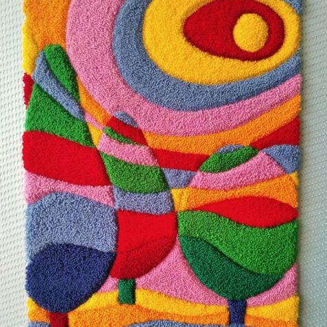 Painting Ideas With Tissue Paper, Yarn Painting Art Canvases, Painting Tissue Paper, Tissue Art On Canvas, Tissue Paper Art On Canvas Paintings, Yarn Art On Canvas, Tissue Painting, Yarn On Canvas, Yarn Painting Art