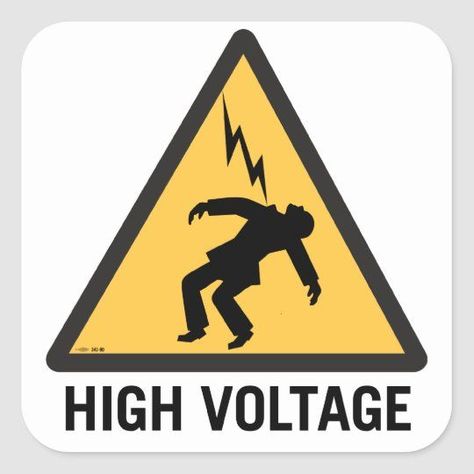 Danger High Voltage Sign - Popular Zazzle Product! Best choice, tags : #invitations, #tshirt, #card, #InvitationsCard, #legging, #trending, #holiday Danger High Voltage Signs, High Voltage Sign, Danger High Voltage, Hazard Sign, Sticker Logo, Funny Decals, Science Fair Projects, Vintage Kitsch, Create Custom Stickers