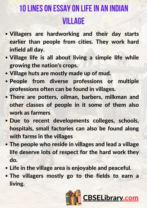 Essay on Life in an Indian Village | Life in an Indian Village Essay for Students and Children in English - CBSE Library My Village Essay In English, English Conversation For Kids, Social Media Safety, Pride Of India, English Talk, Opinion Essay, Indian Economy, Writing Games, English Conversation