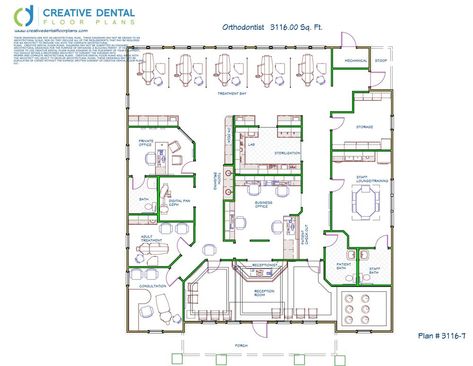 Pediatric Clinic Floor Plan, Office Floor Plan Design, Office Design Floor Plan, Orthodontic Office Design, Orthodontist Office, Orthodontic Office, Pediatric Dental Office, Office Floor Plan, Pediatric Dental