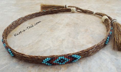 Native American design beaded horsehair hat band Amazing colors beaded western horsehair hat band, cowboy hat band, rodeo hat band, by Knotatail on Etsy Rodeo Hats, Horse Hair Hat Band, Cowboy Hat Band, Rodeo Hat, Horse Hair Tassels, Southwest Colors, Cowboy Hat Bands, Beaded Hat Bands, Hat Bands